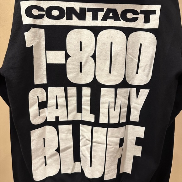 Pusha T 1-800 Call My Bluff Its Almost Dry Black Hoodie - Picture 3 of 10